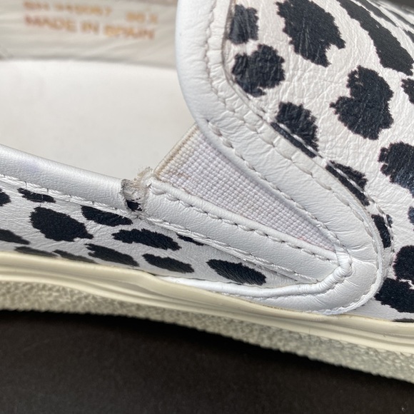 Saint Laurent White And Black Leopard Print Venice Slip-On Sneakers - Picture 16 of 16